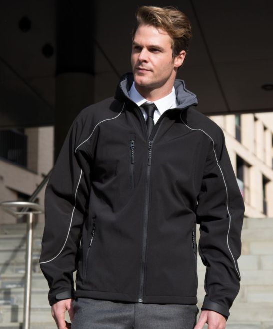 3-Lagen Kapuzen Softshell Jacke "Ice Fell"