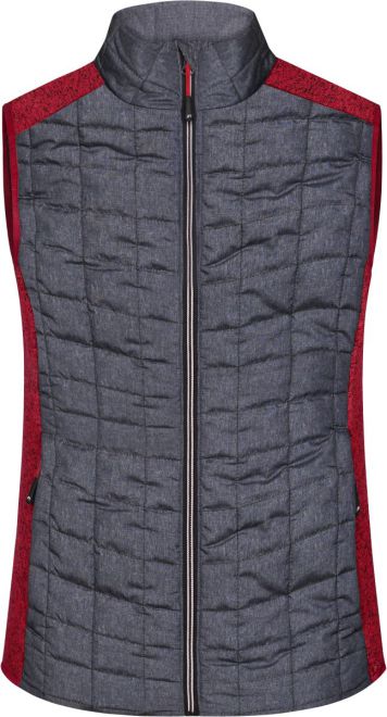 Damen Hybrid Strickfleece Gilet