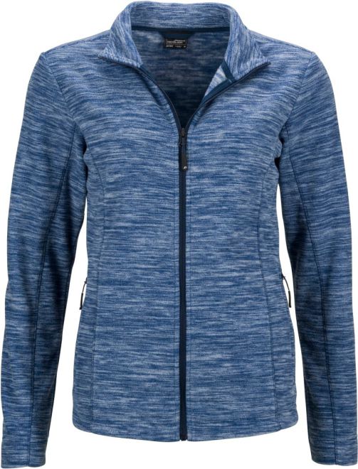 Damen Melange Fleece Jacke