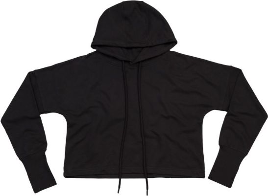Damen Cropped Kapuzen Sweater