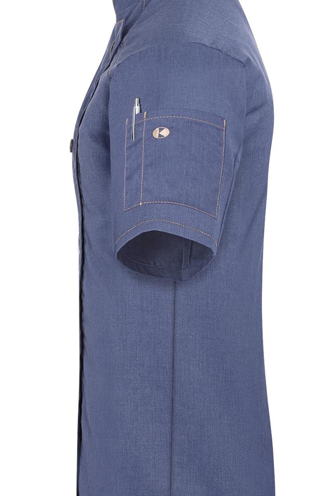 Kurzarm Kochjacke Jeans-Style Women  |  Art. Nr. JF 21