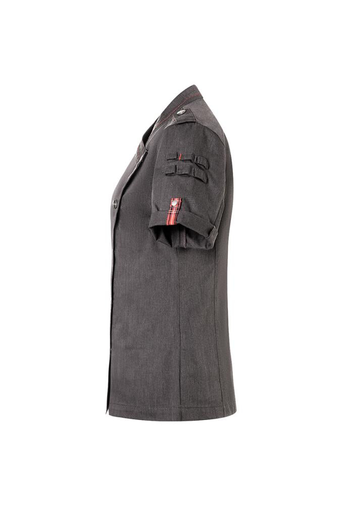 Kurzarm Damenkochjacke Denim-Style  |  Art. Nr. RCJF 14