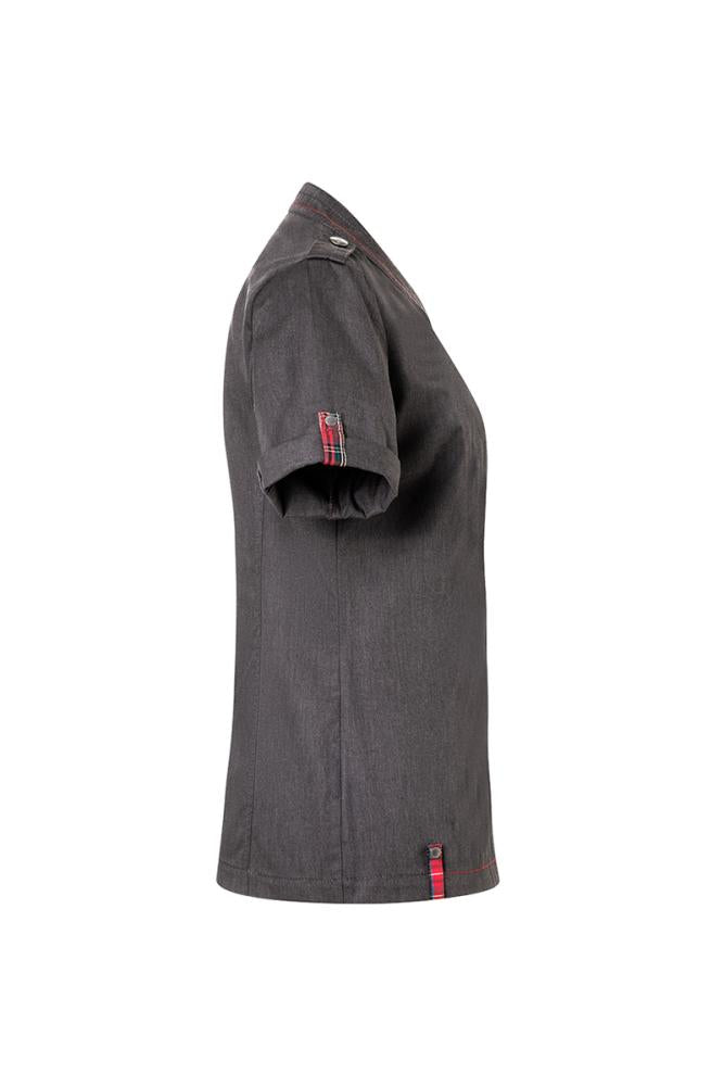 Kurzarm Damenkochjacke Denim-Style  |  Art. Nr. RCJF 14