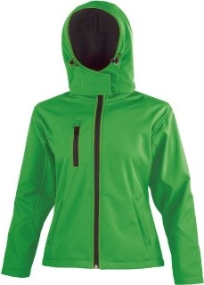Damen 3-Lagen Softshell Kapuzenjacke