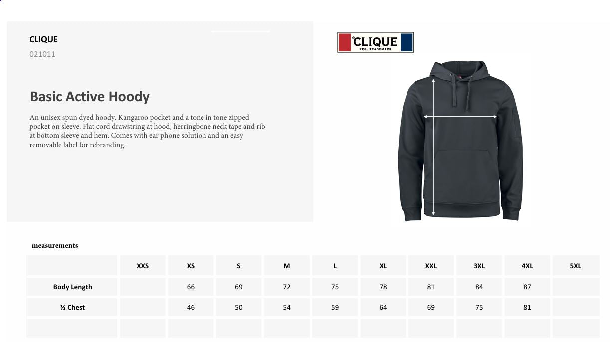 Unisex Active Hoody  |  Art. Nr. 021011