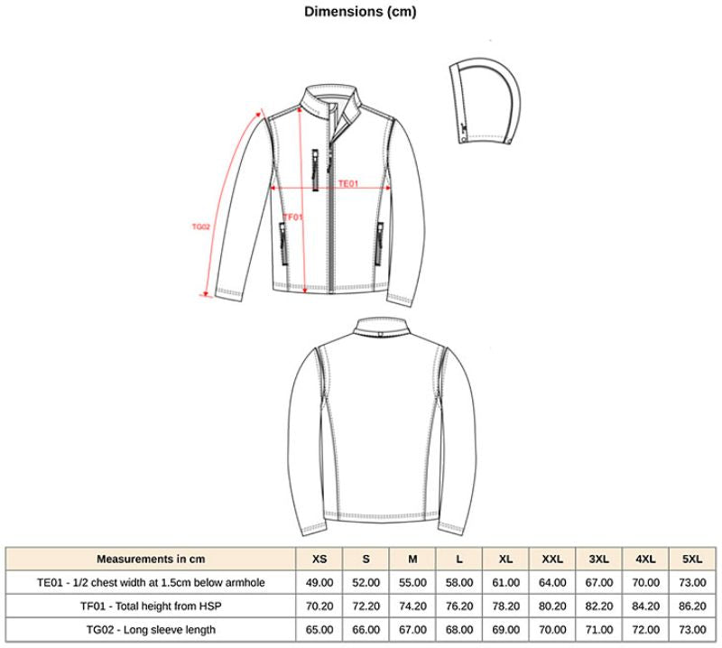 Unisex 3-Lagen Kapuzen Softshell Jacke