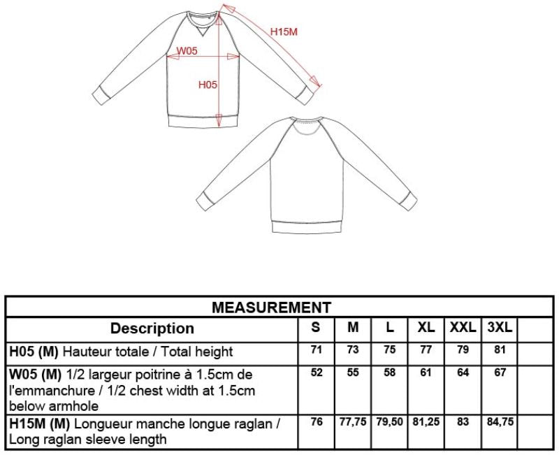 Bio Raglan Sweater (Herren)