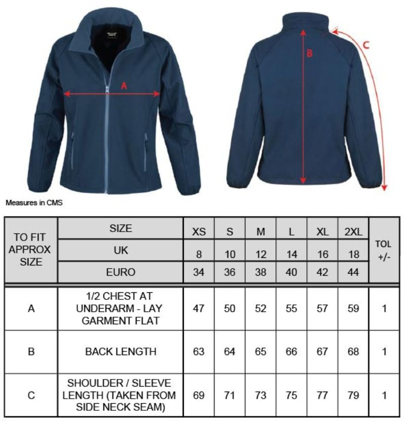 2-Lagen Softshell Jacke "Printable" (Damen)