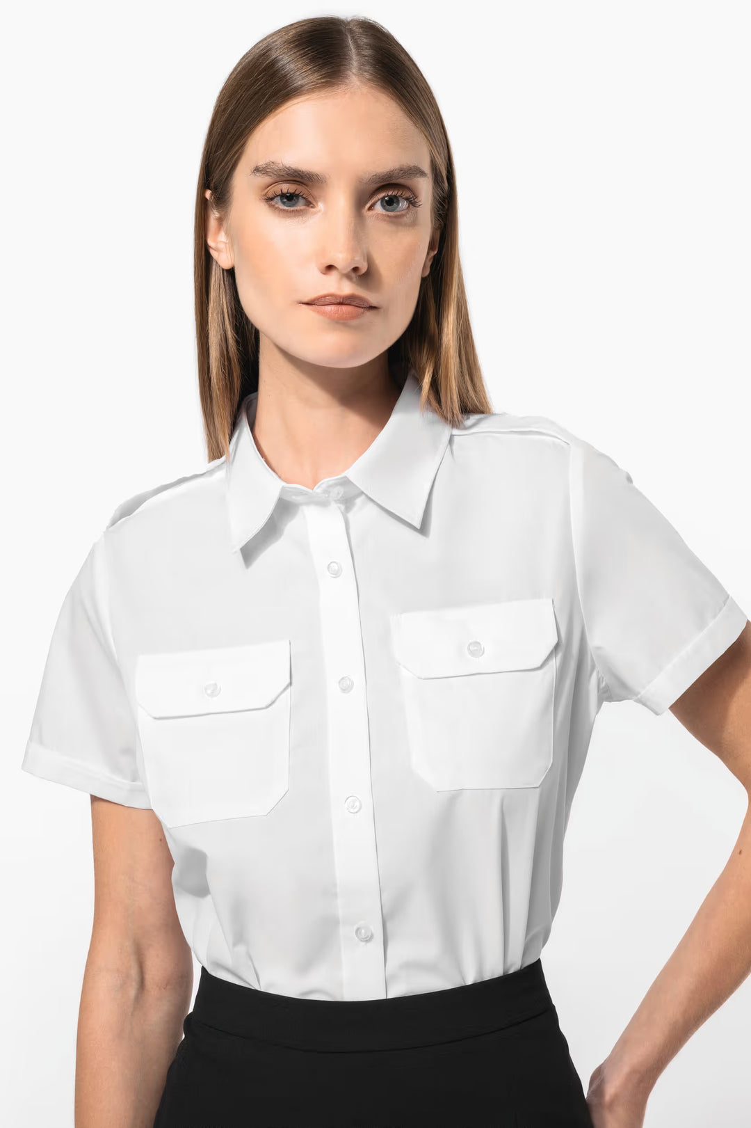 Kurzarm Pilotenhemd Damen  |  Art. Nr. K 503