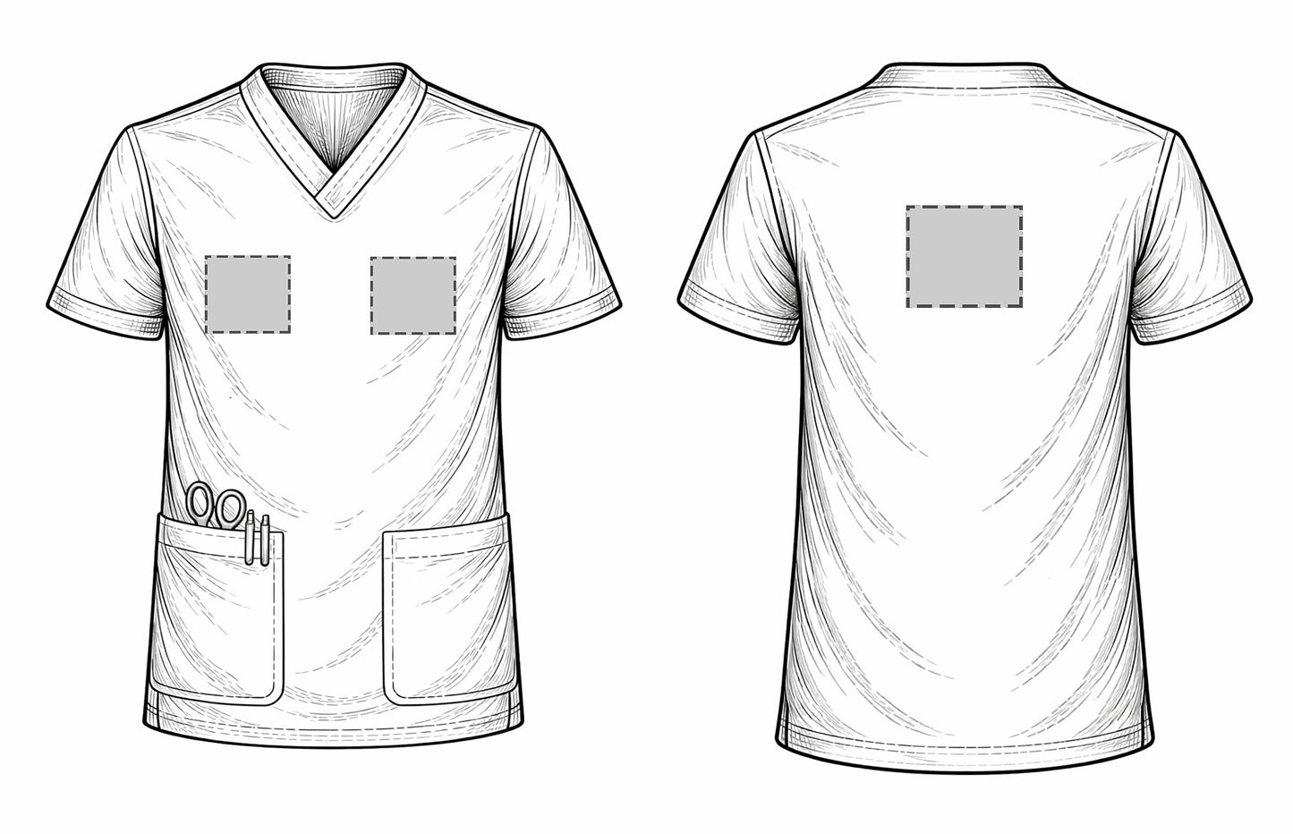 Schlupfkasack Weiß mit Paspel |  Art.-Nr. 2817