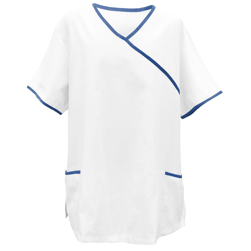 Schlupfkasack Weiß mit Paspel |  Art.-Nr. 2817