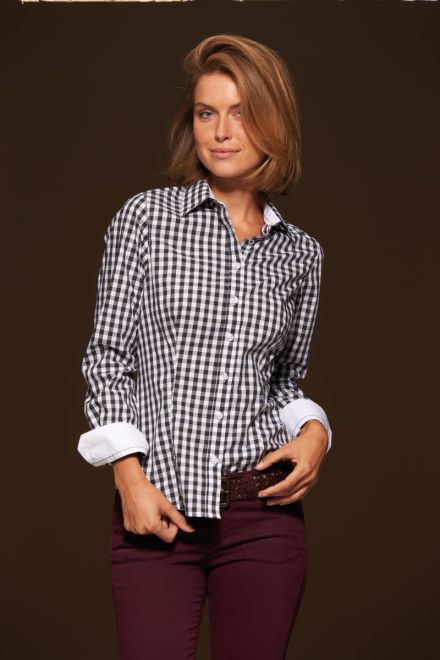 Karo Bluse "Popeline"  |  Art. Nr. JN 616