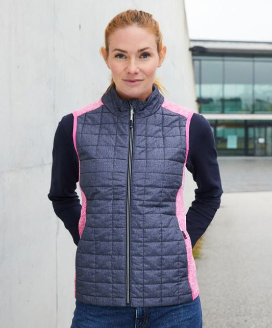 Damen Hybrid Strickfleece Gilet