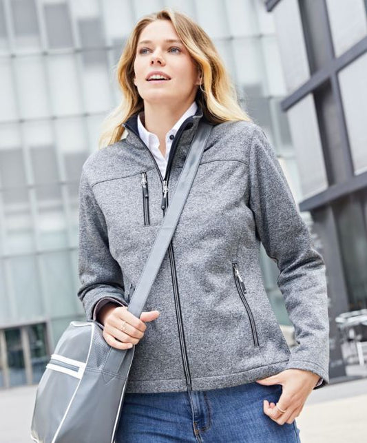 Damen 2-Lagen Melange Softshell Jacke
