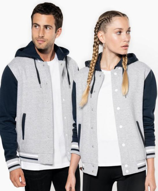Unisex Kapuzen College Jacke "Teddy"