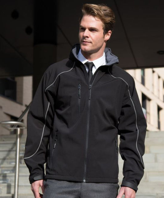 3-Lagen Kapuzen Softshell Jacke "Ice Fell"