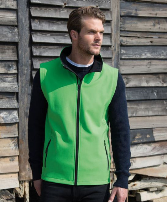 Herren 2-Lagen Softshell Gilet "Printable"