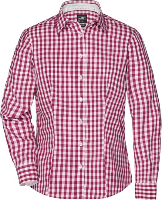 Karo Bluse "Popeline"  |  Art. Nr. JN 616