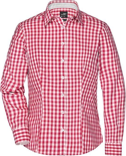 Karo Bluse "Popeline"  |  Art. Nr. JN 616