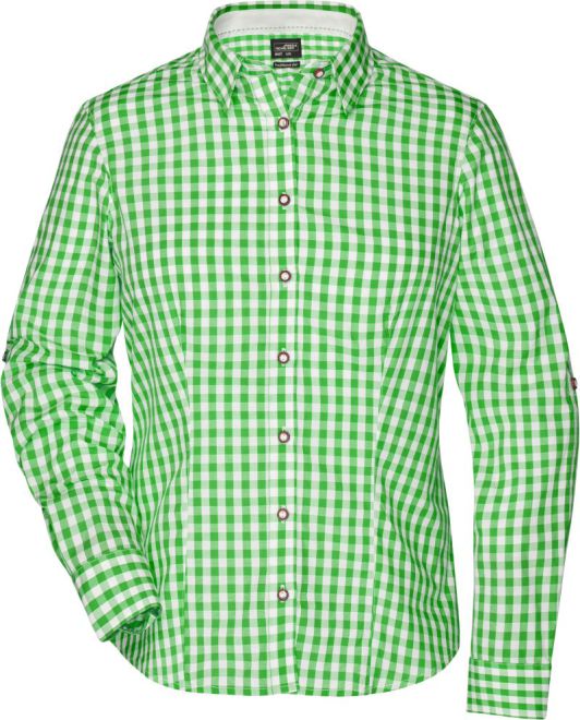 Karo Trachten Bluse  |  Art. Nr. JN 637