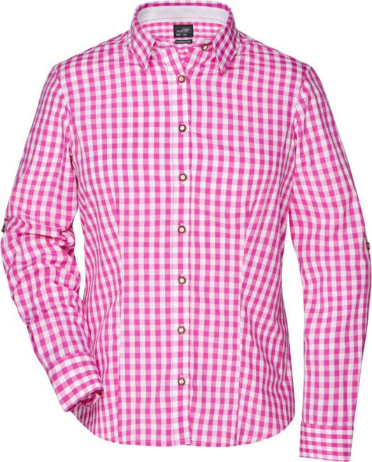 Karo Trachten Bluse  |  Art. Nr. JN 637