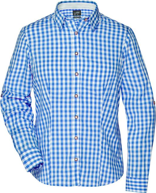 Karo Trachten Bluse  |  Art. Nr. JN 637