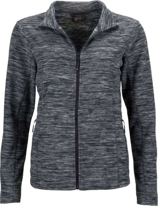 Damen Melange Fleece Jacke