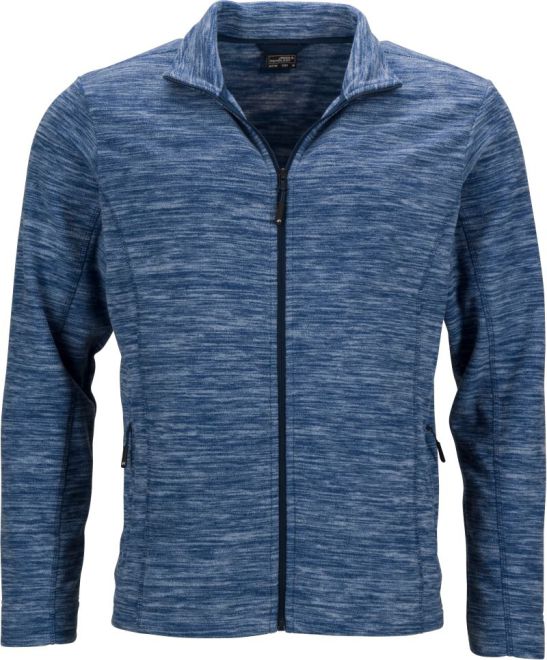 Herren Melange Fleece Jacke