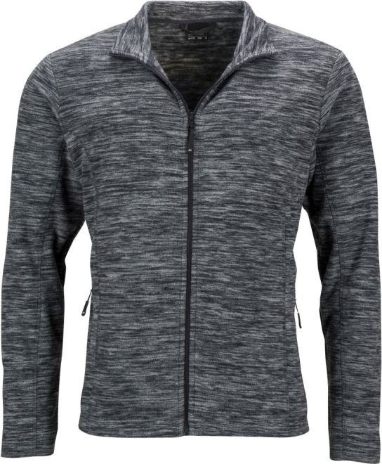 Herren Melange Fleece Jacke