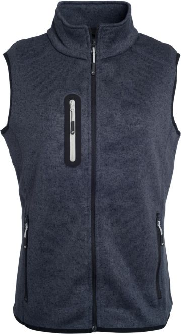 Damen Strickfleece Weste mit Stehkragen