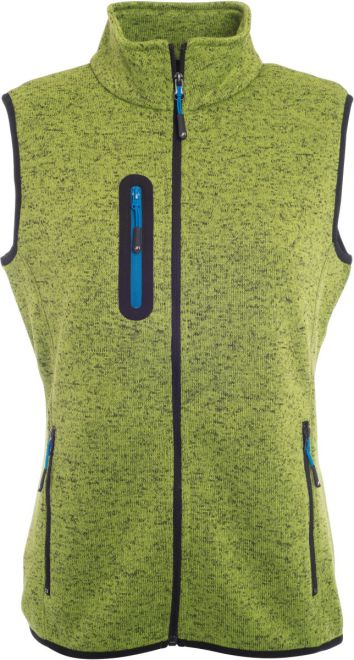 Damen Strickfleece Weste mit Stehkragen