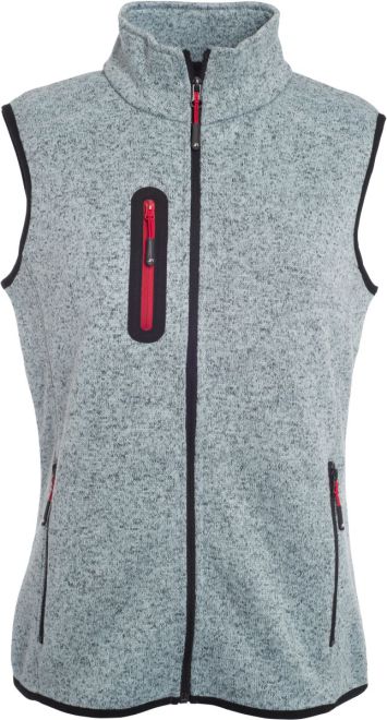 Damen Strickfleece Weste mit Stehkragen