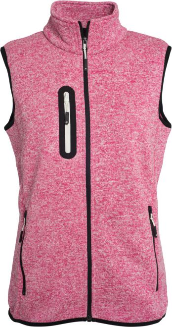Damen Strickfleece Weste mit Stehkragen