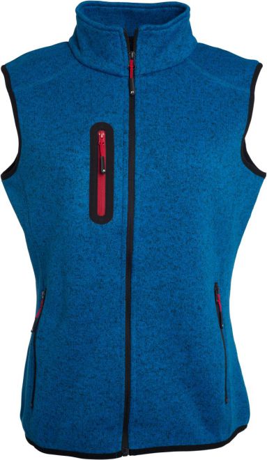 Damen Strickfleece Weste mit Stehkragen