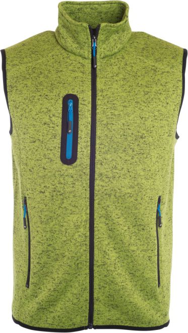 Herren Strickfleece Weste mit Stehkragen
