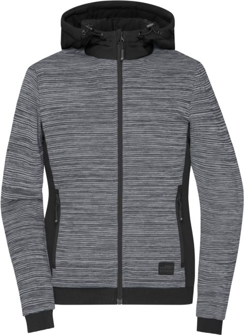 Wattierte Hybrid Strickfleece Jacke
