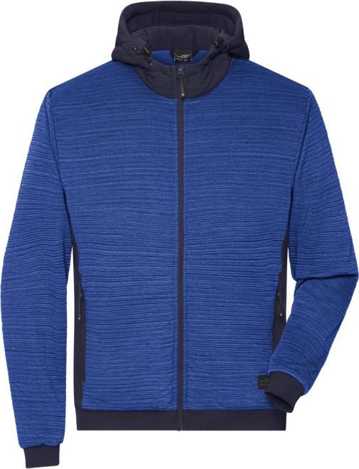 Wattierte Hybrid Strickfleece Jacke