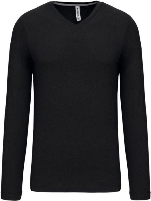 V-Ausschnitt T-Shirt langarm