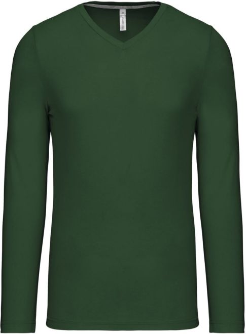 V-Ausschnitt T-Shirt langarm