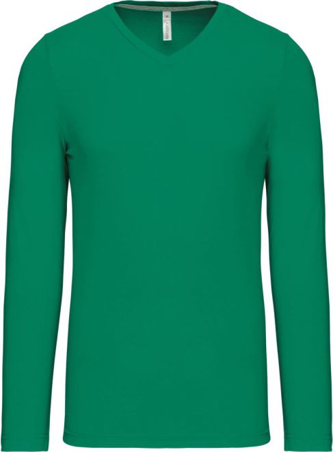 V-Ausschnitt T-Shirt langarm