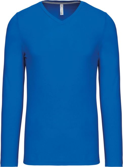 V-Ausschnitt T-Shirt langarm