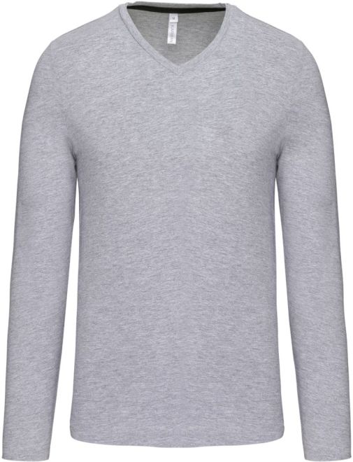 V-Ausschnitt T-Shirt langarm