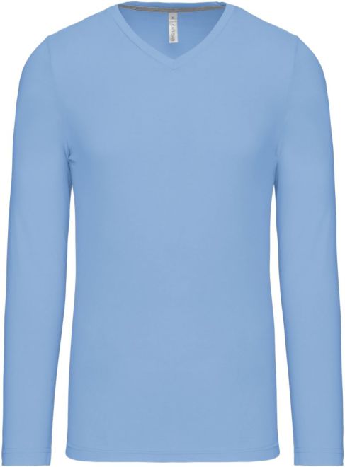 V-Ausschnitt T-Shirt langarm