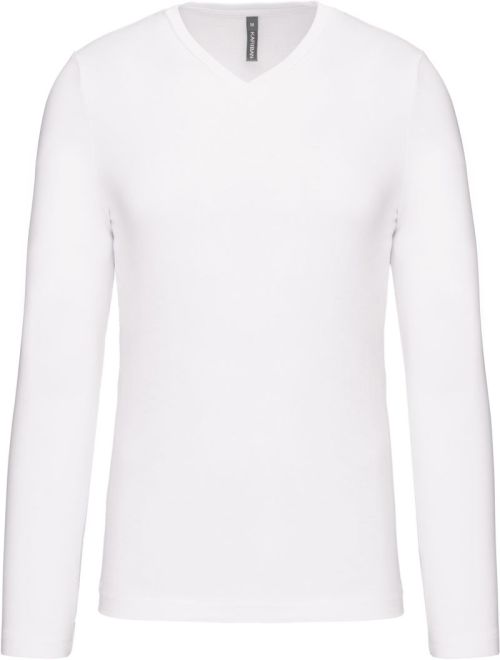 V-Ausschnitt T-Shirt langarm