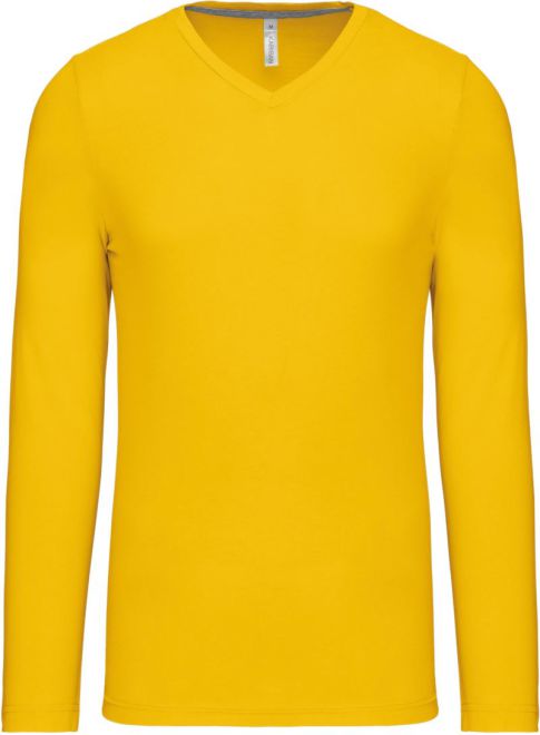 V-Ausschnitt T-Shirt langarm