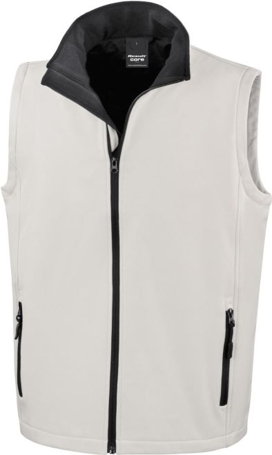 Herren 2-Lagen Softshell Gilet "Printable"