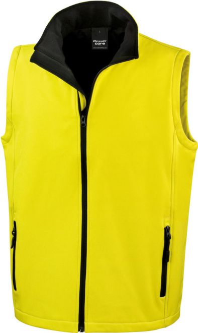 Herren 2-Lagen Softshell Gilet "Printable"