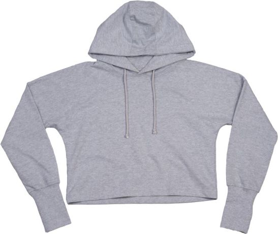 Damen Cropped Kapuzen Sweater
