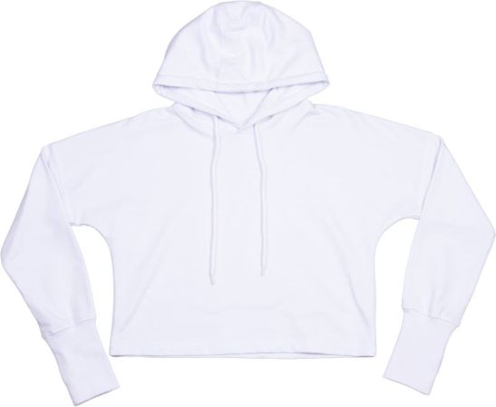 Damen Cropped Kapuzen Sweater