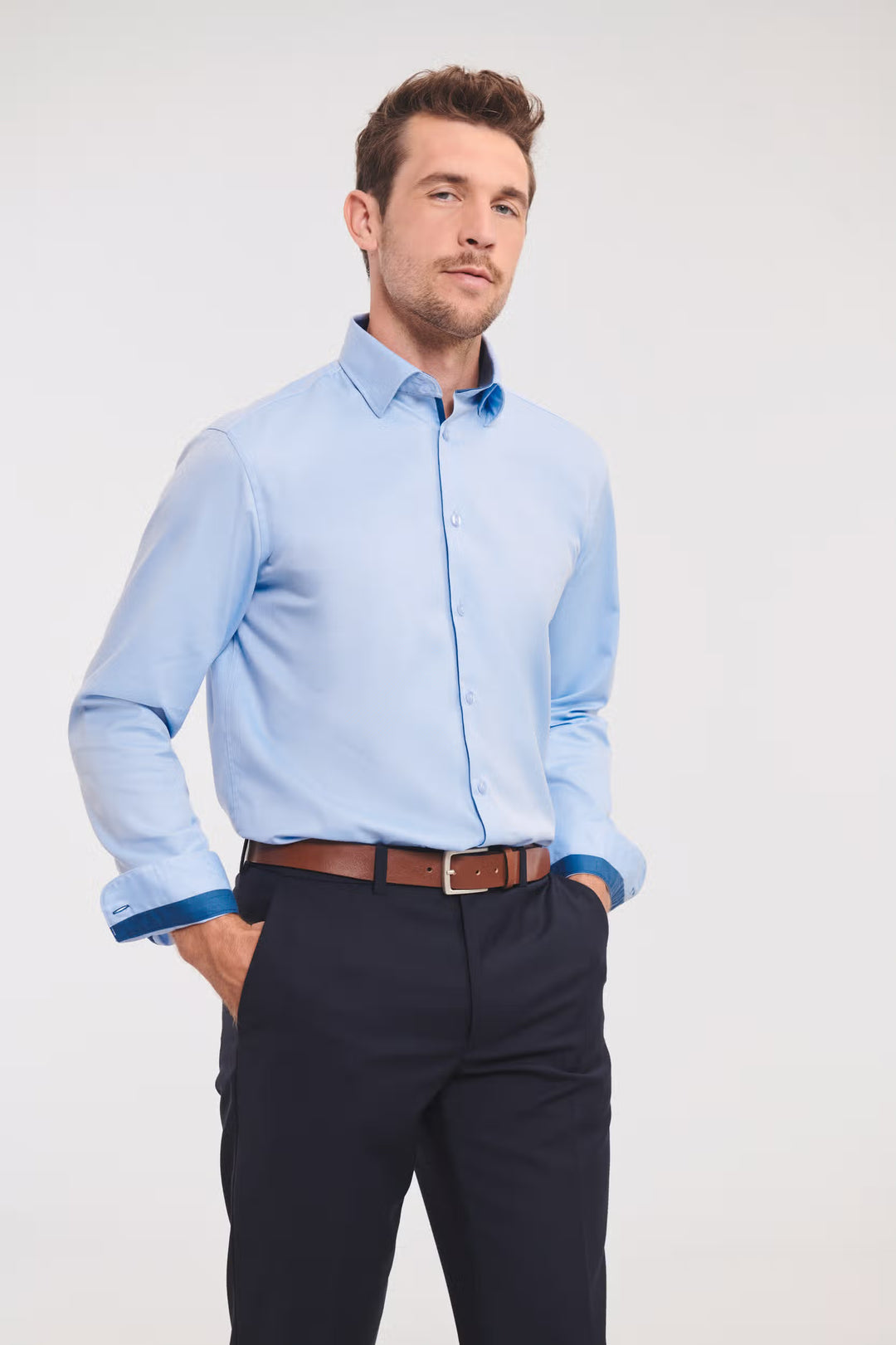 Herrenhemd Herringbone  |  Art. Nr. RU 964